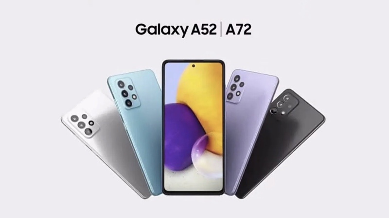 Samsung Galaxy A52 and A72 Phones
